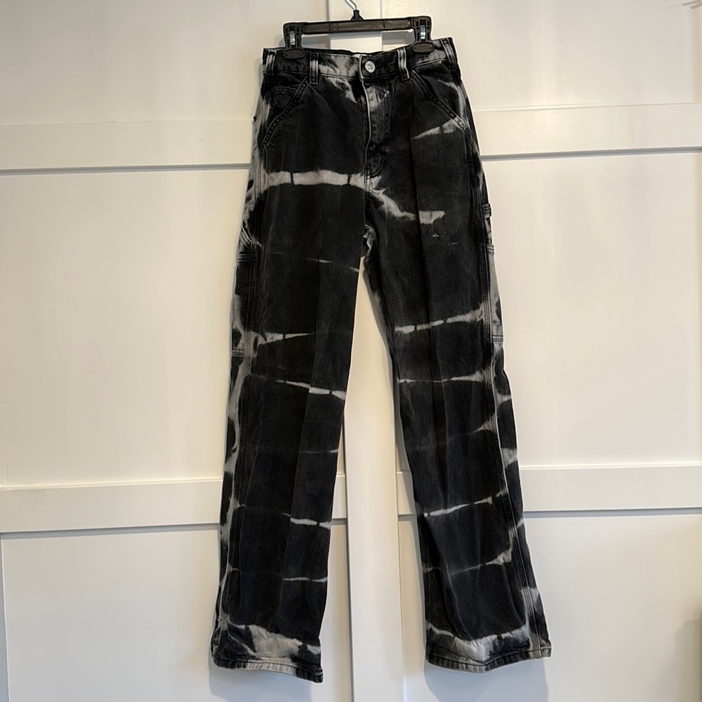 Black and White Printed Jeans